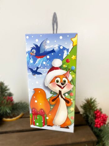 Коробка новогодняя подарочная Новогодний хоровод, 95х95х197 (+45) мм — изображение 2